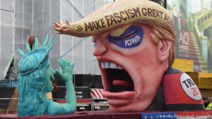 One of the floats that would have taken part in the Düsseldorf parade on February 8, 2016. A black eye for the US presidential hopeful Donald Trump. Photo: www.dw.com 